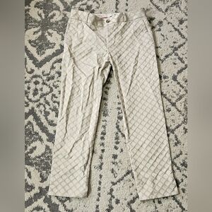 Banana Republic Camden-Fit Jacquard Ankle Trouser Pant Champagne Size 4